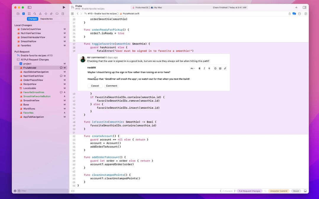 screenshot of Xcode 12